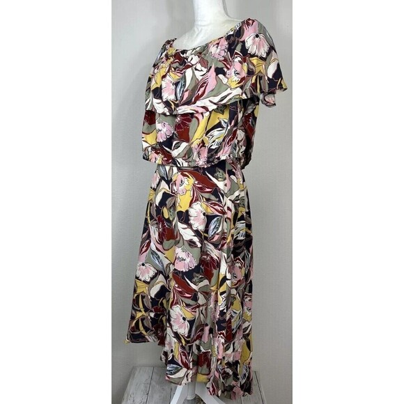 Torrid Mini Challis Off Shoulder Hi-Low Skirt Set Plus Size 3X (22/24) - Picture 8 of 15